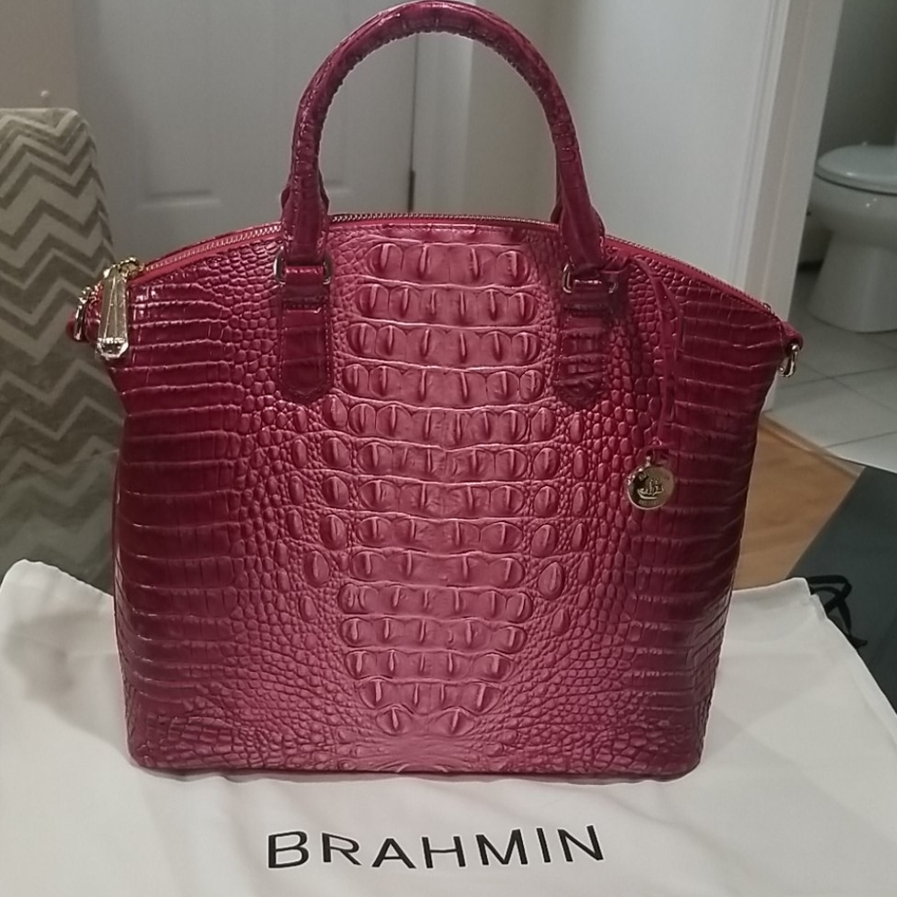 Brahmin Duxbury Magenta Satchel